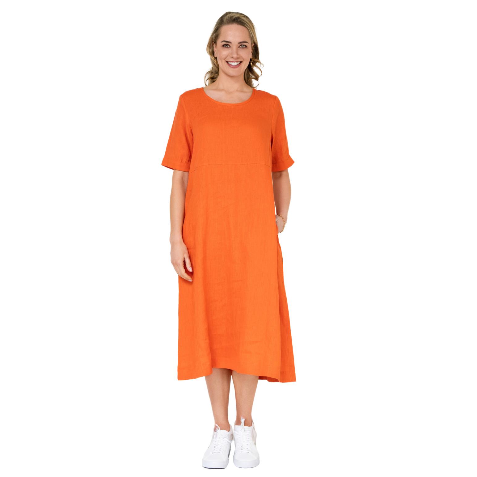 B Essentials Linen Midi Dress