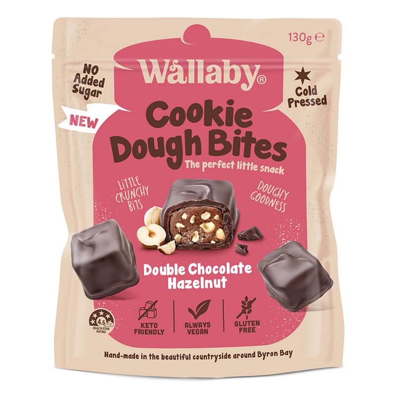 Wallaby Cookie Dough Bites Double Choc Hazelnut 130g