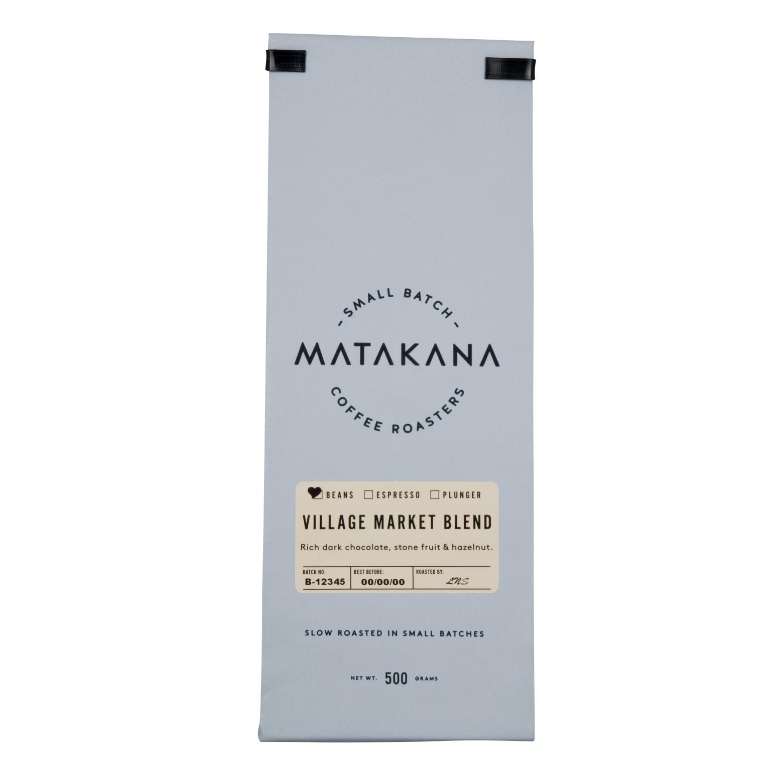 Matakana Coffee Roasters Village Blend Beans 500g