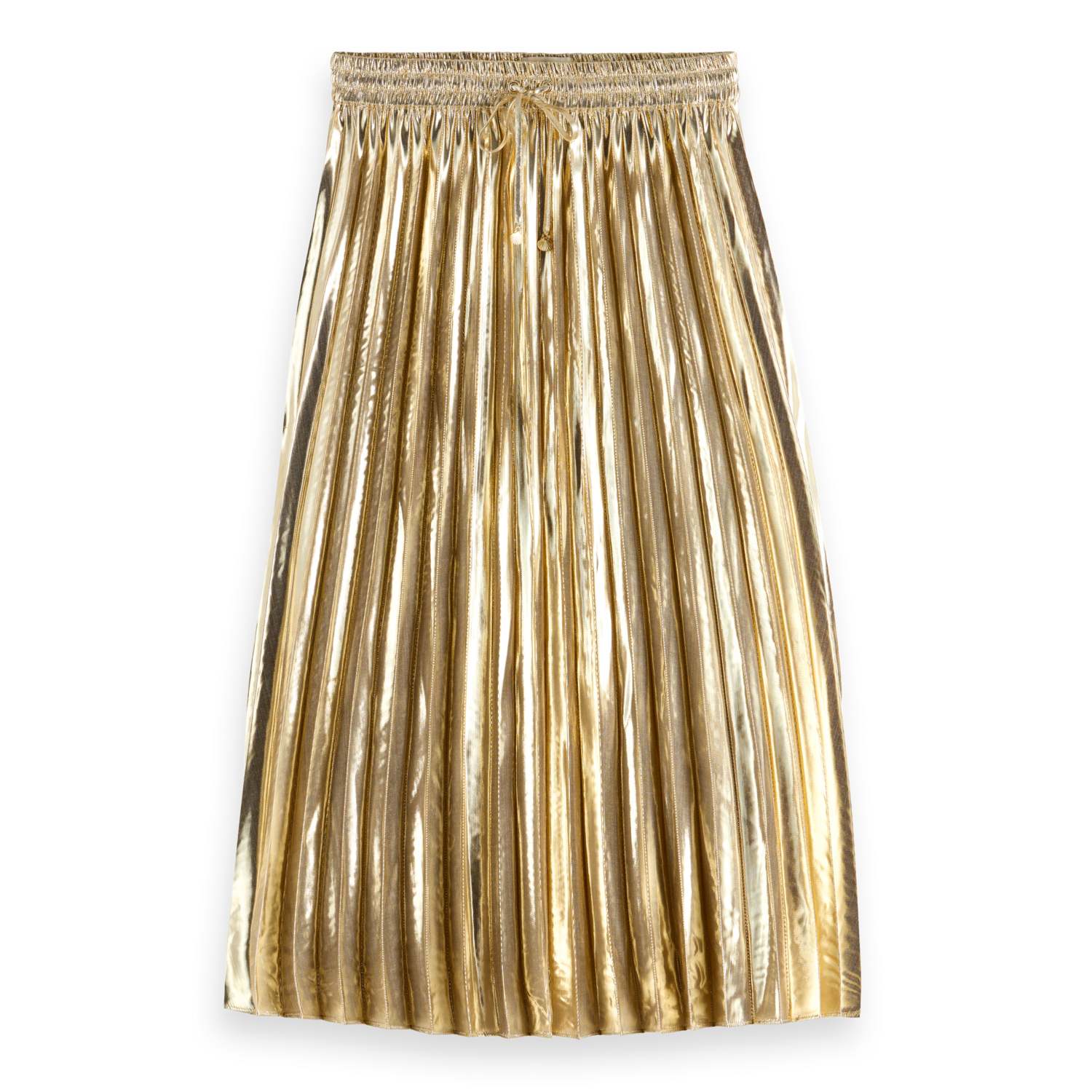 Scotch & Soda Pleated Shiny High-Rise Maxi Skirt