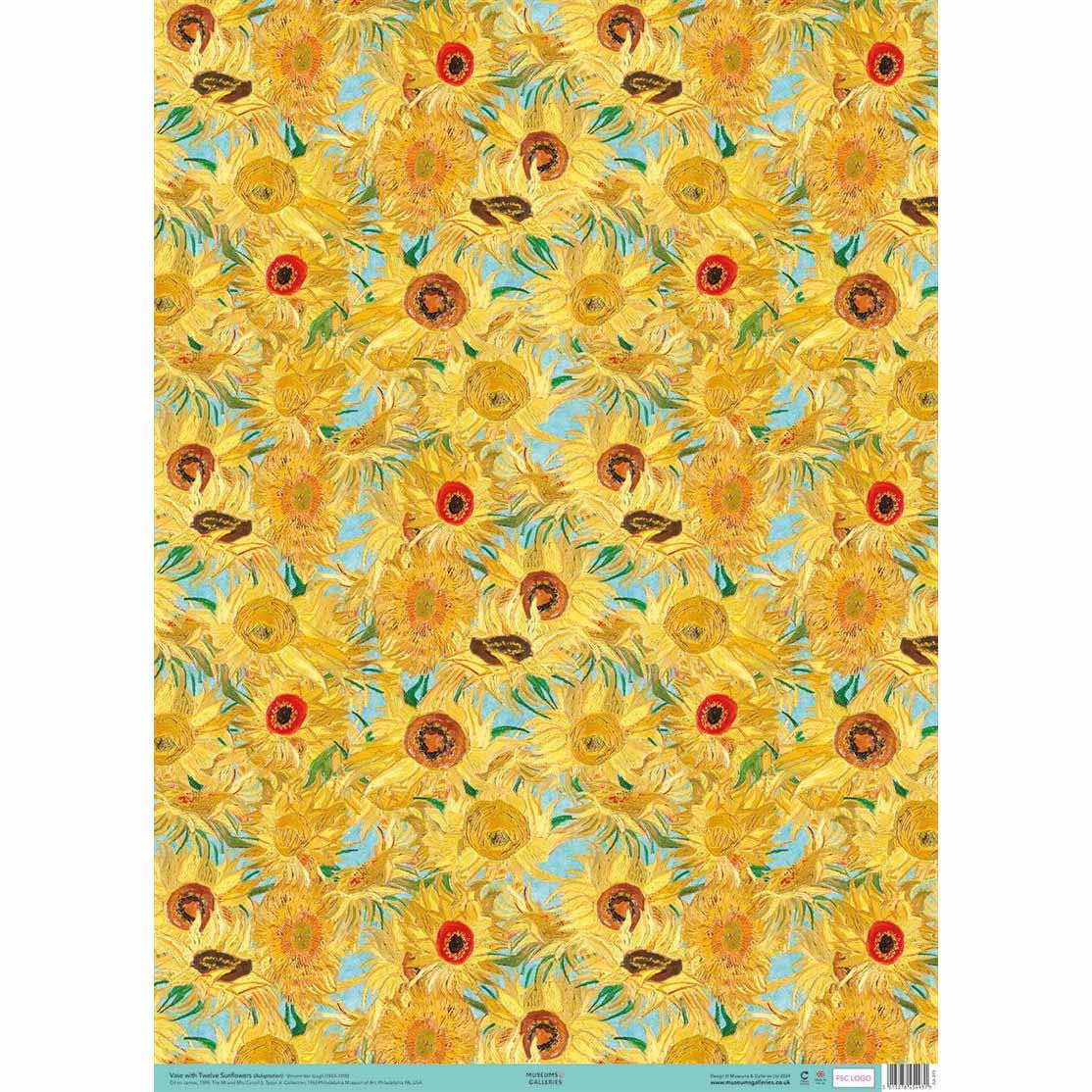 Museums & Galleries Sunflowers Wrap