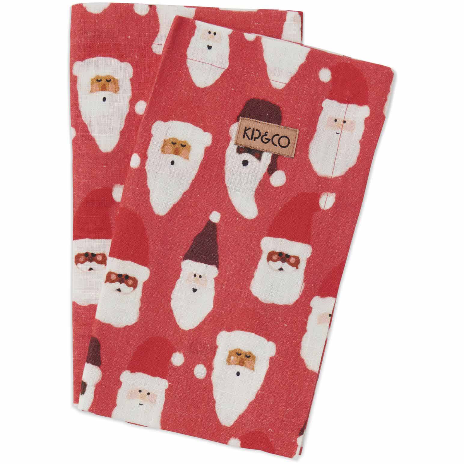 Kip&Co Hohoho Red Linen 4P Napkin Set