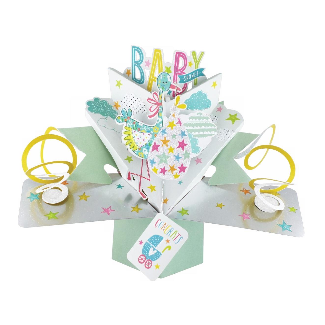 Antics Baby Shower Pop Up Card