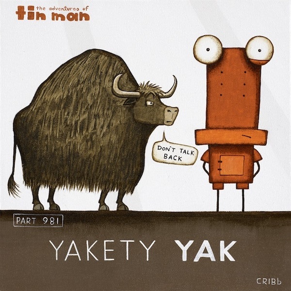 Tin Man Yakety Yak Box Frame Black 30x30cm