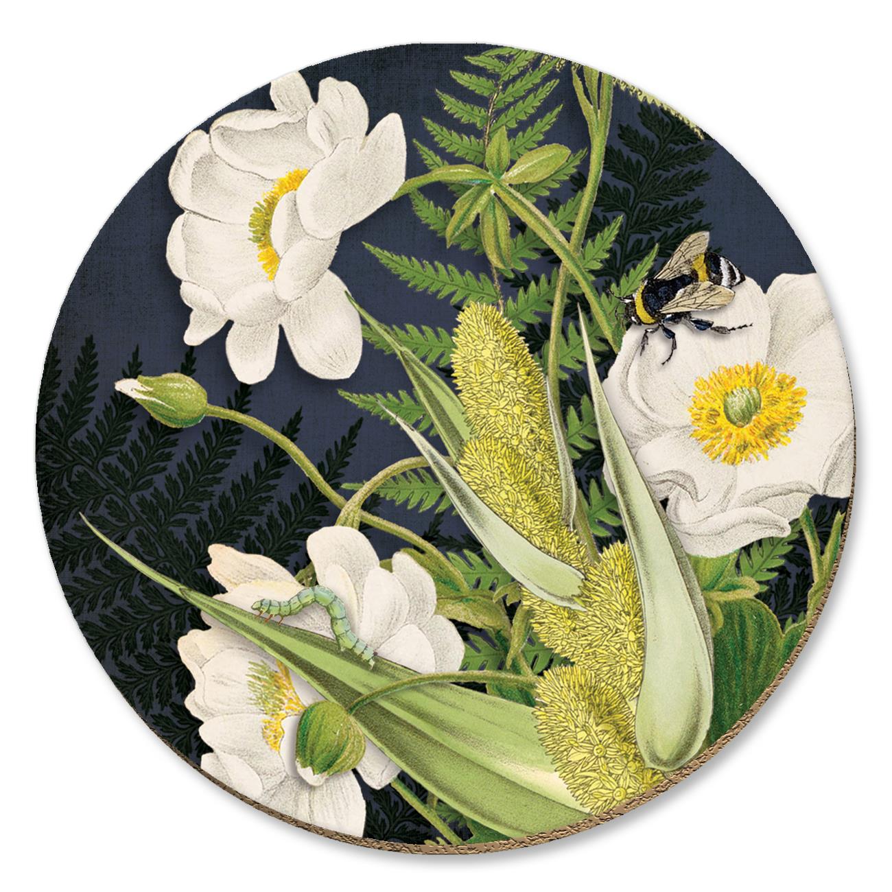 Tanya Wolfkamp Mt Cook Lily On Black Coaster