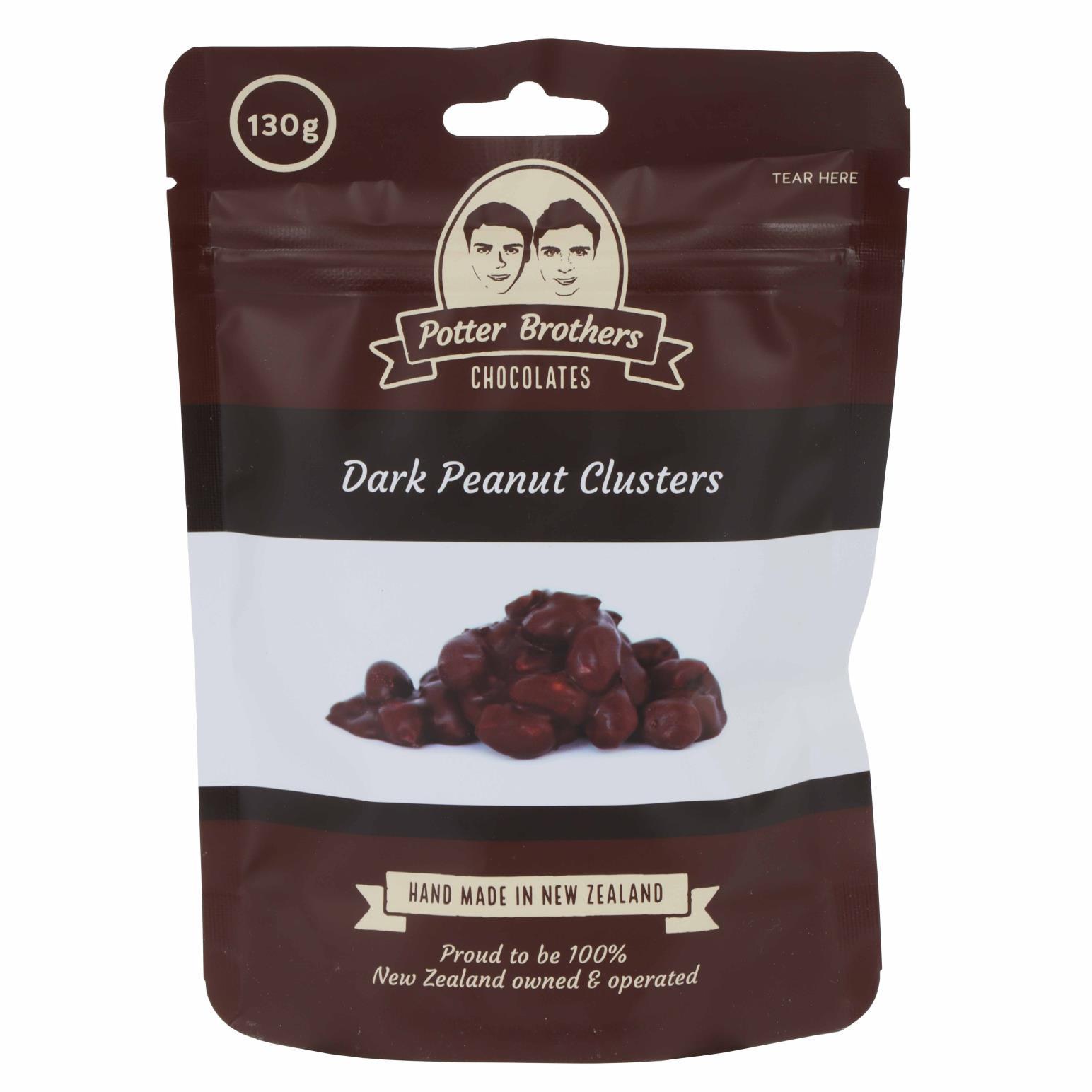 Potter Brothers Chocolates Dark Chocolate Peanut Clusters 130g