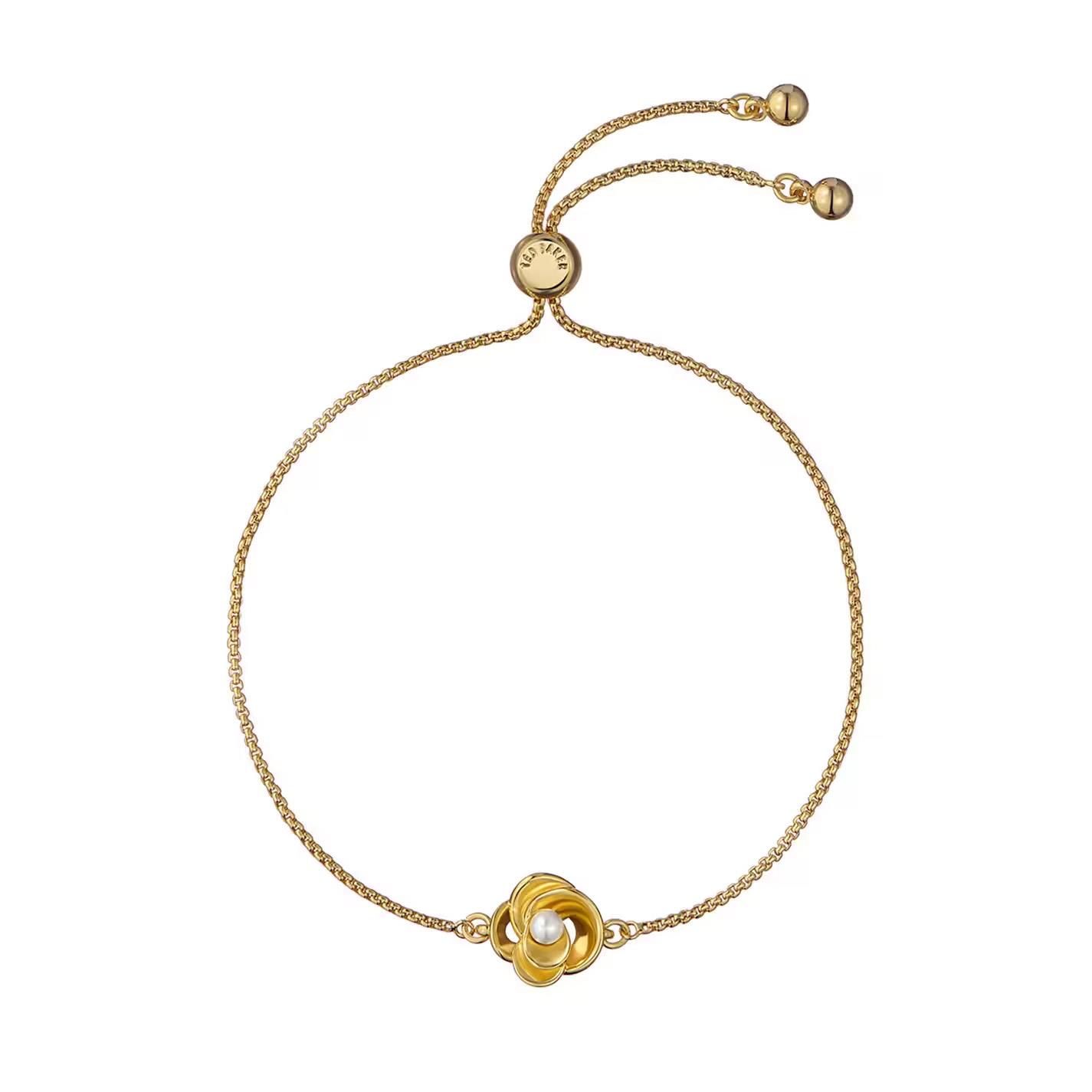 Ted Baker Florie Pearl Flower Adjustable Bracelet