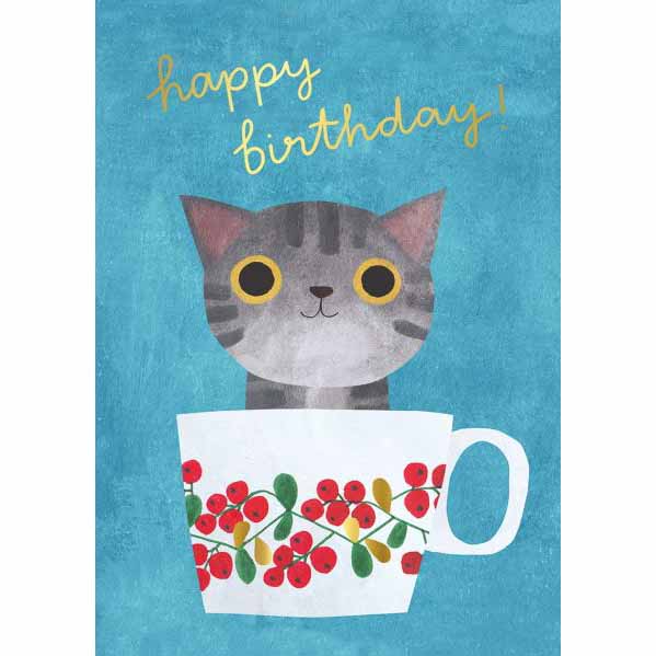 Teacup Kitten Foil Card