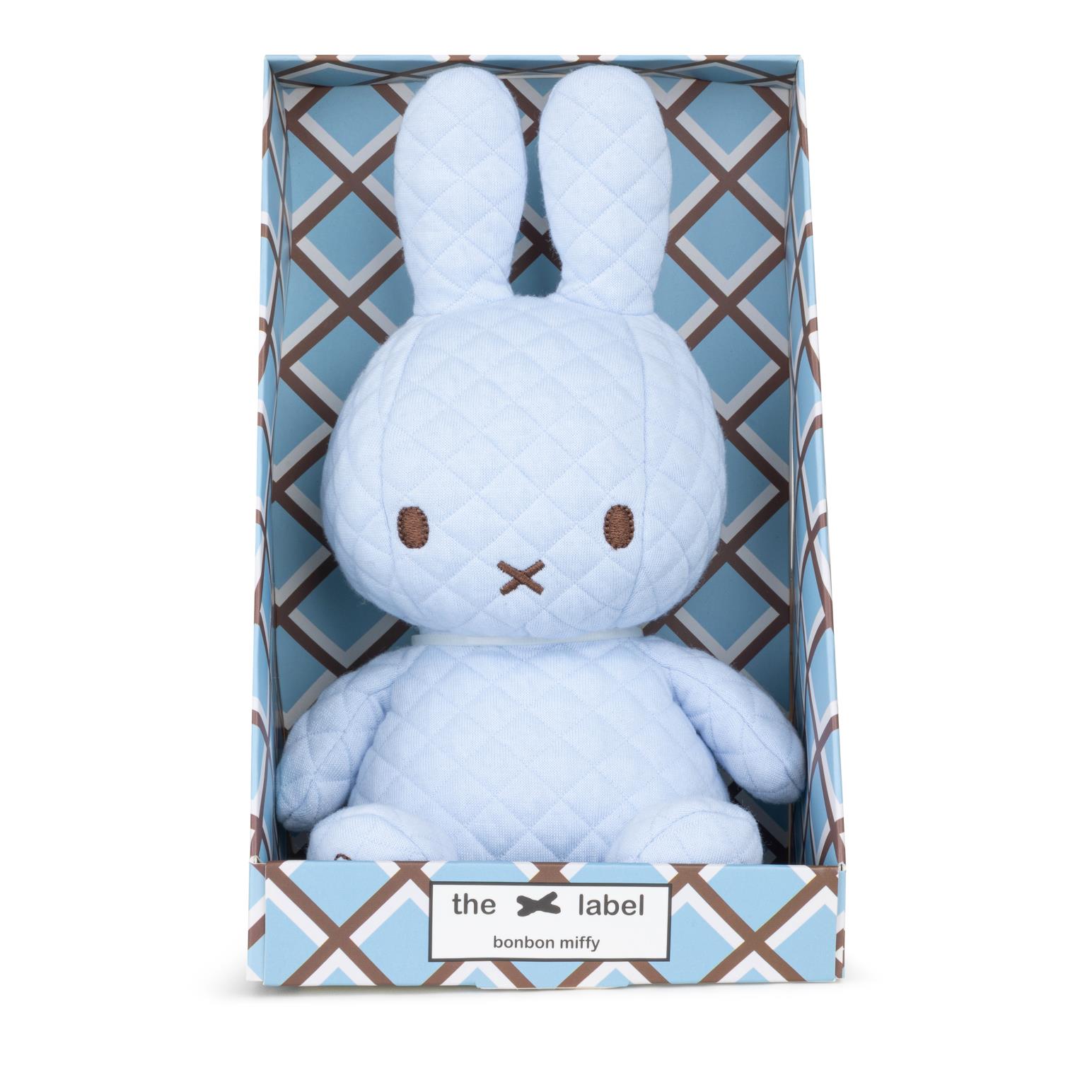 Miffy Plush Bonbon Miffy Sitting Blue In Giftbox 23 cm