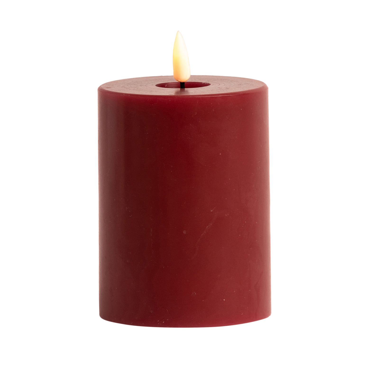 Stellar Haus Red Pillar Indoor LED Candle With Timer 15x7.5cm