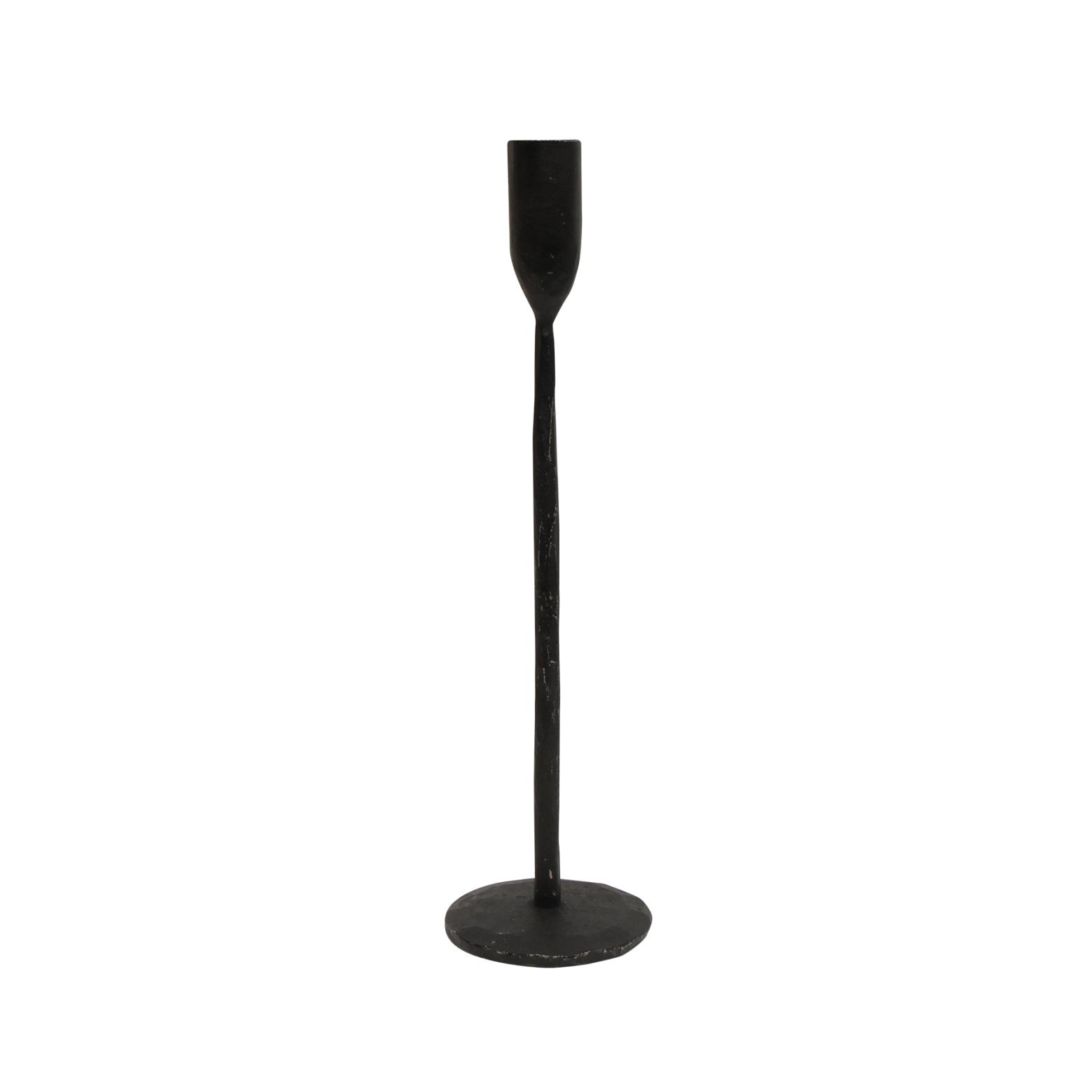 French Country Dax Black Candleholder