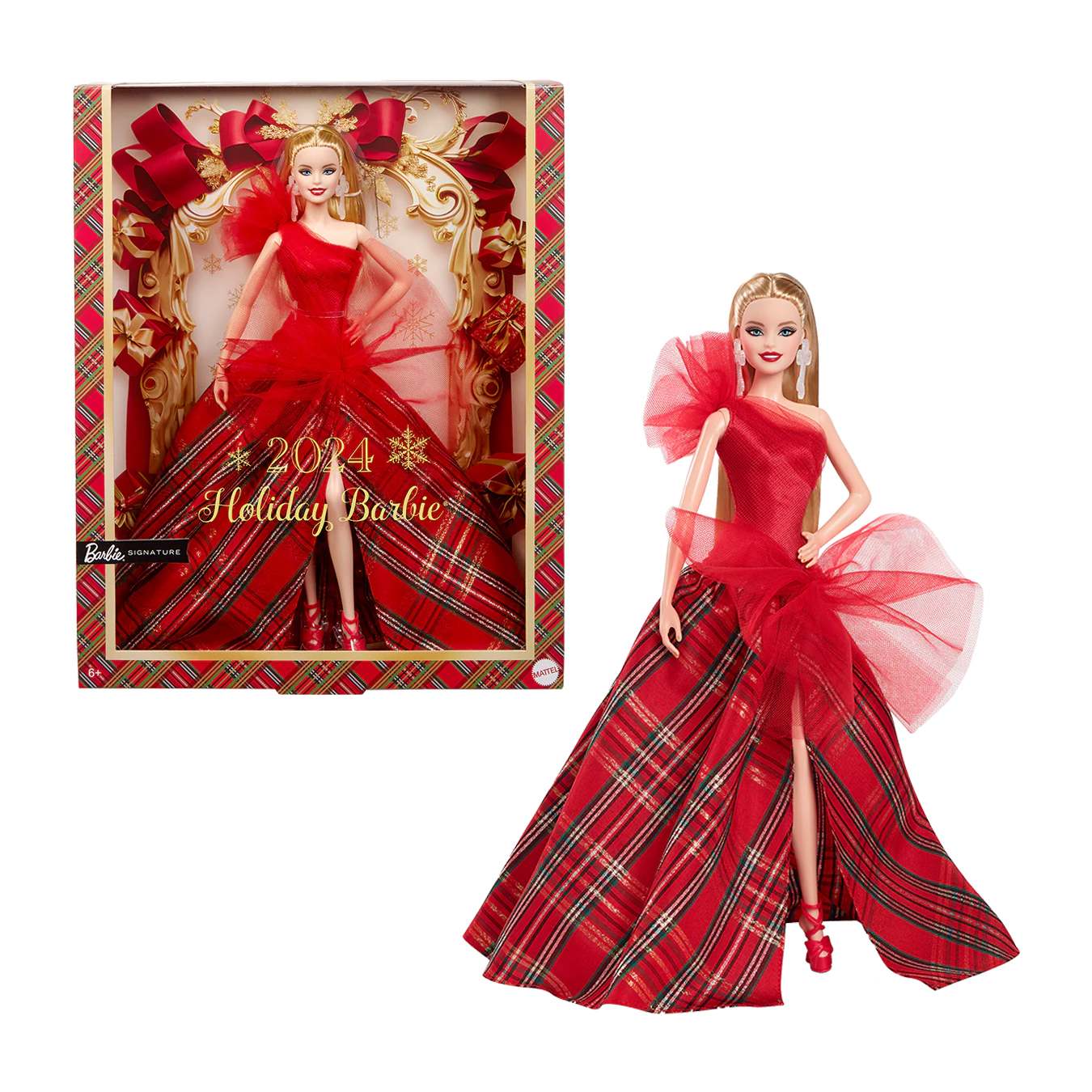 Barbie 2024 Holiday Barbie Doll, Blonde: Collectible