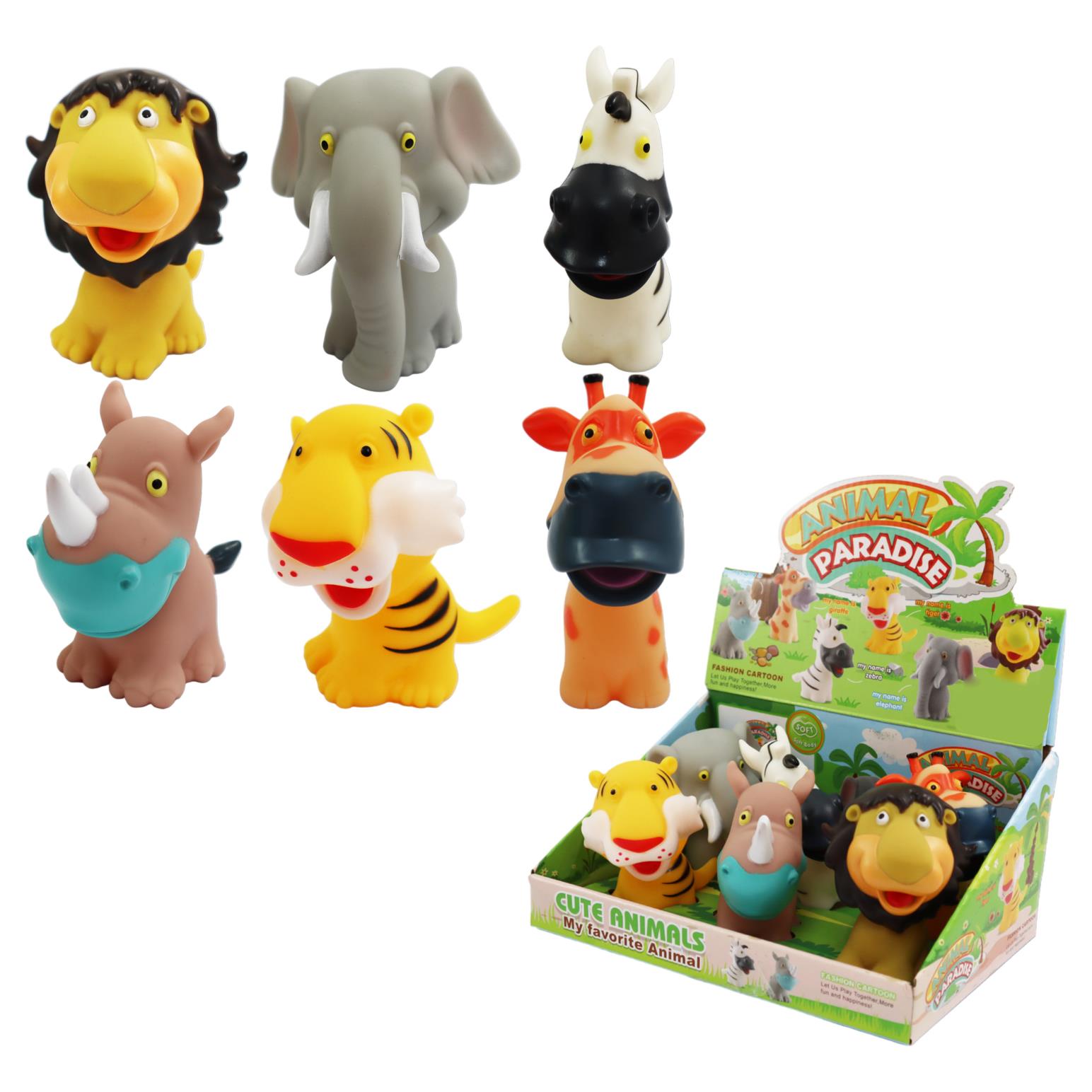 Impulse Squeeze Zoo Animals 11cm 6Asst