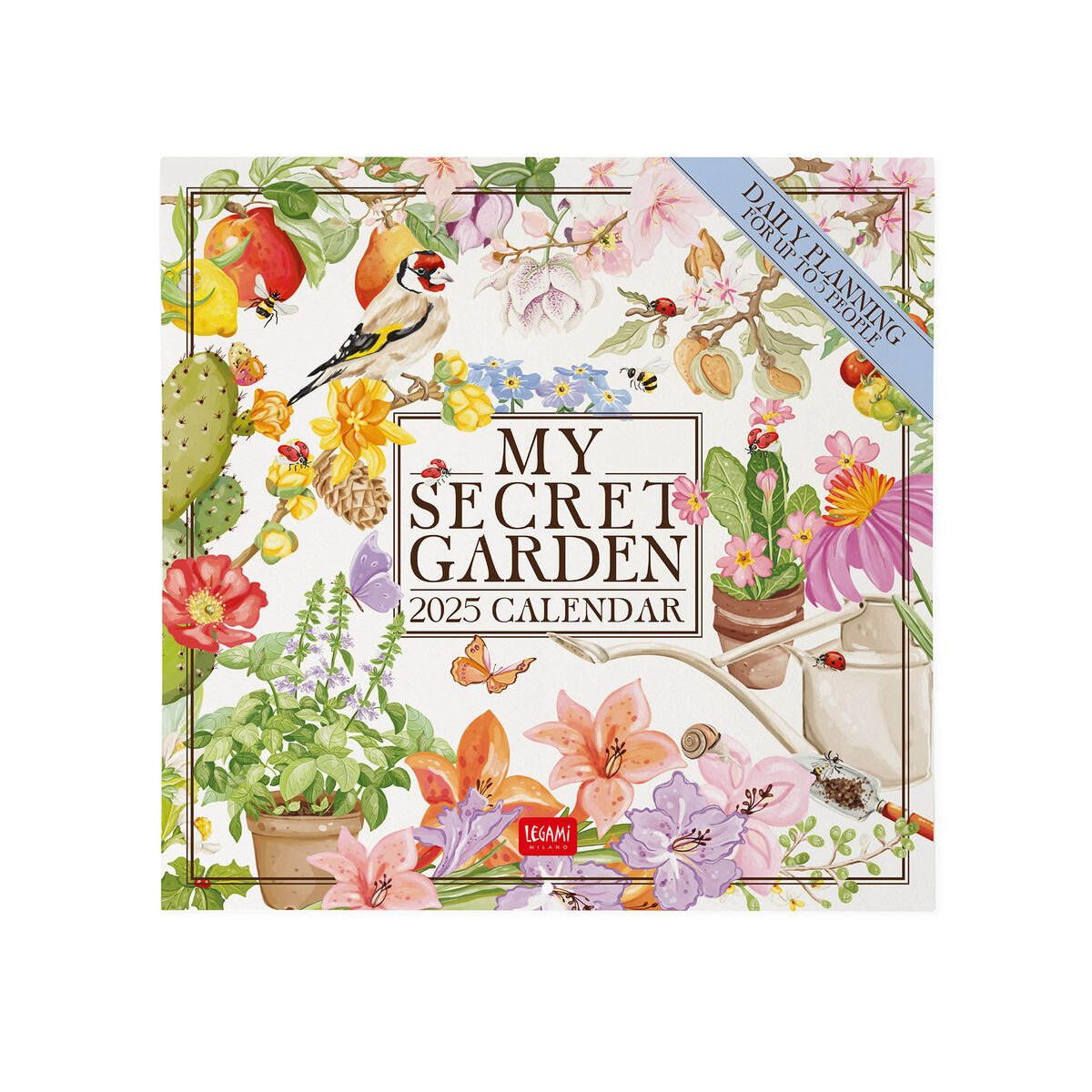 Legami Wall Calendar 2025 30 x 30 - My Secret Garden