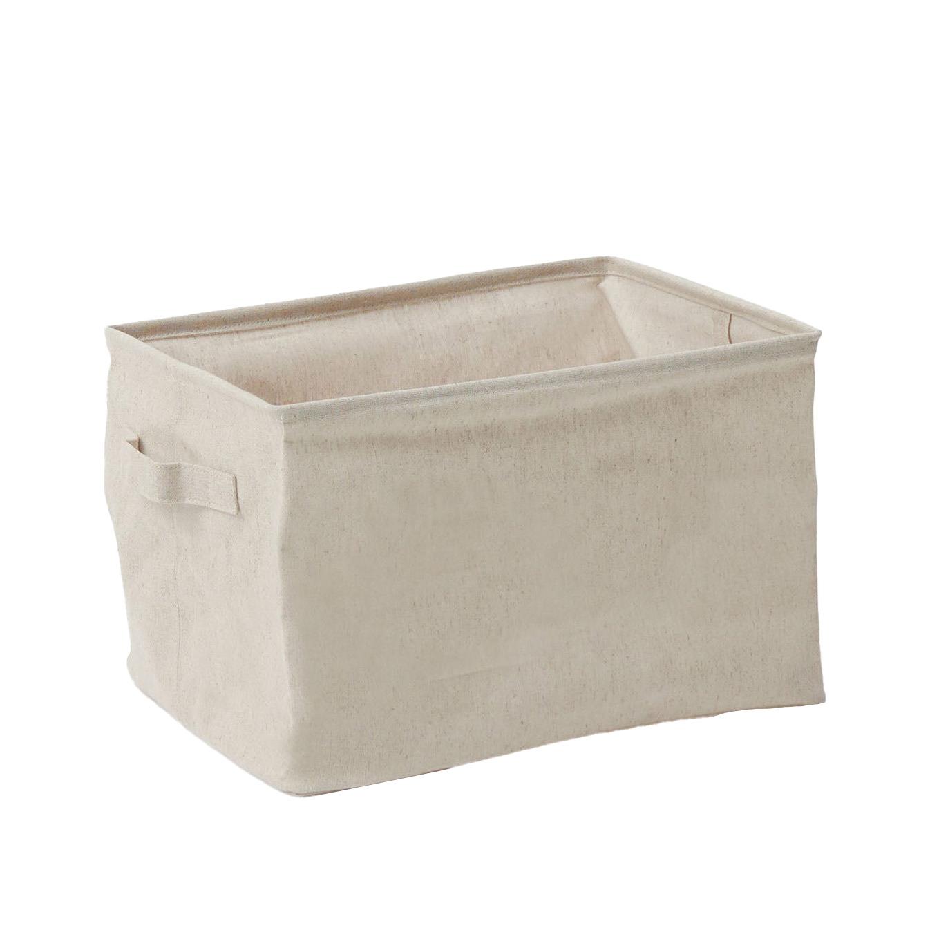 Città Collapsible Canvas Storage Basket Natural M 38.5x30.5x26cmh