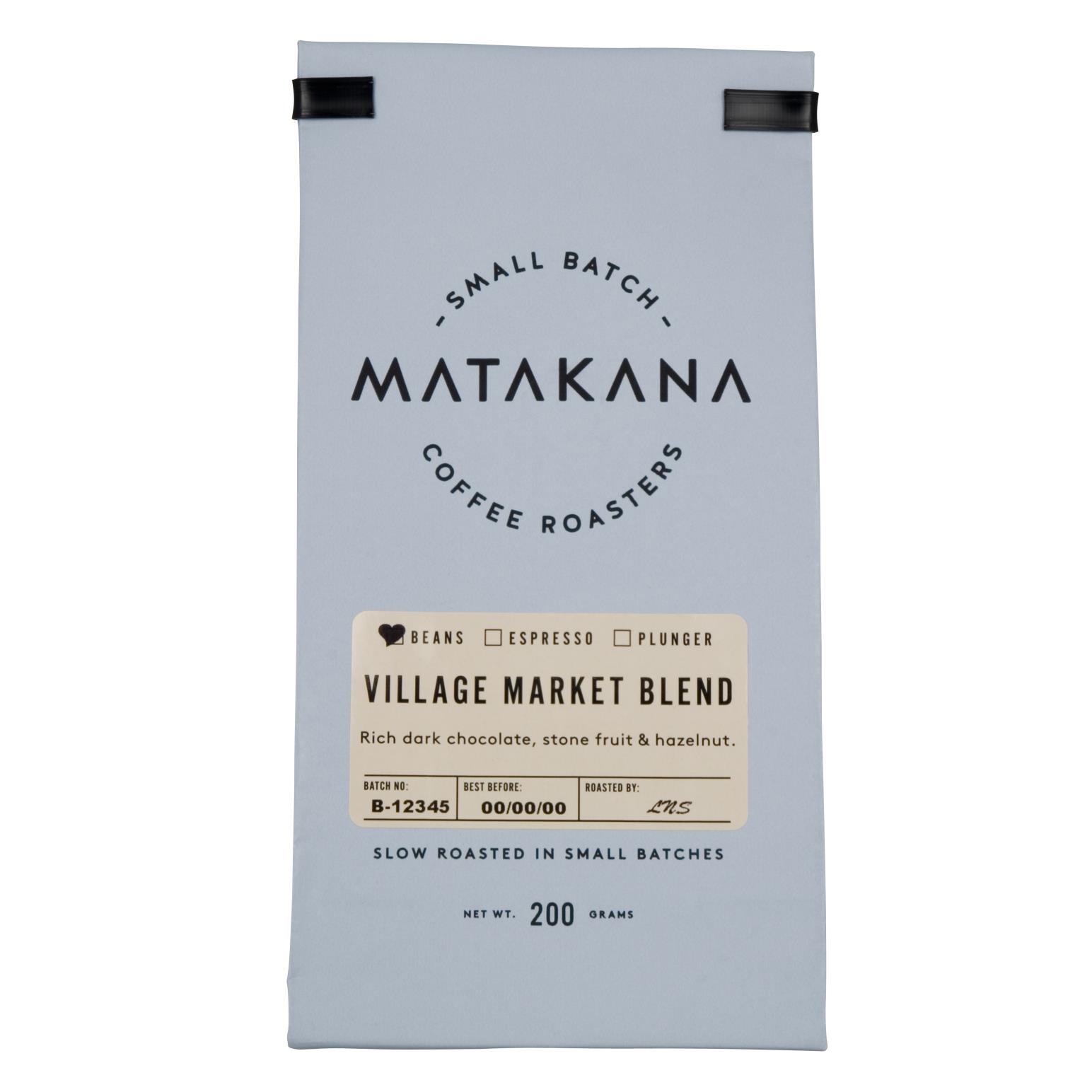 Matakana Coffee Roasters Village Blend Beans 200g