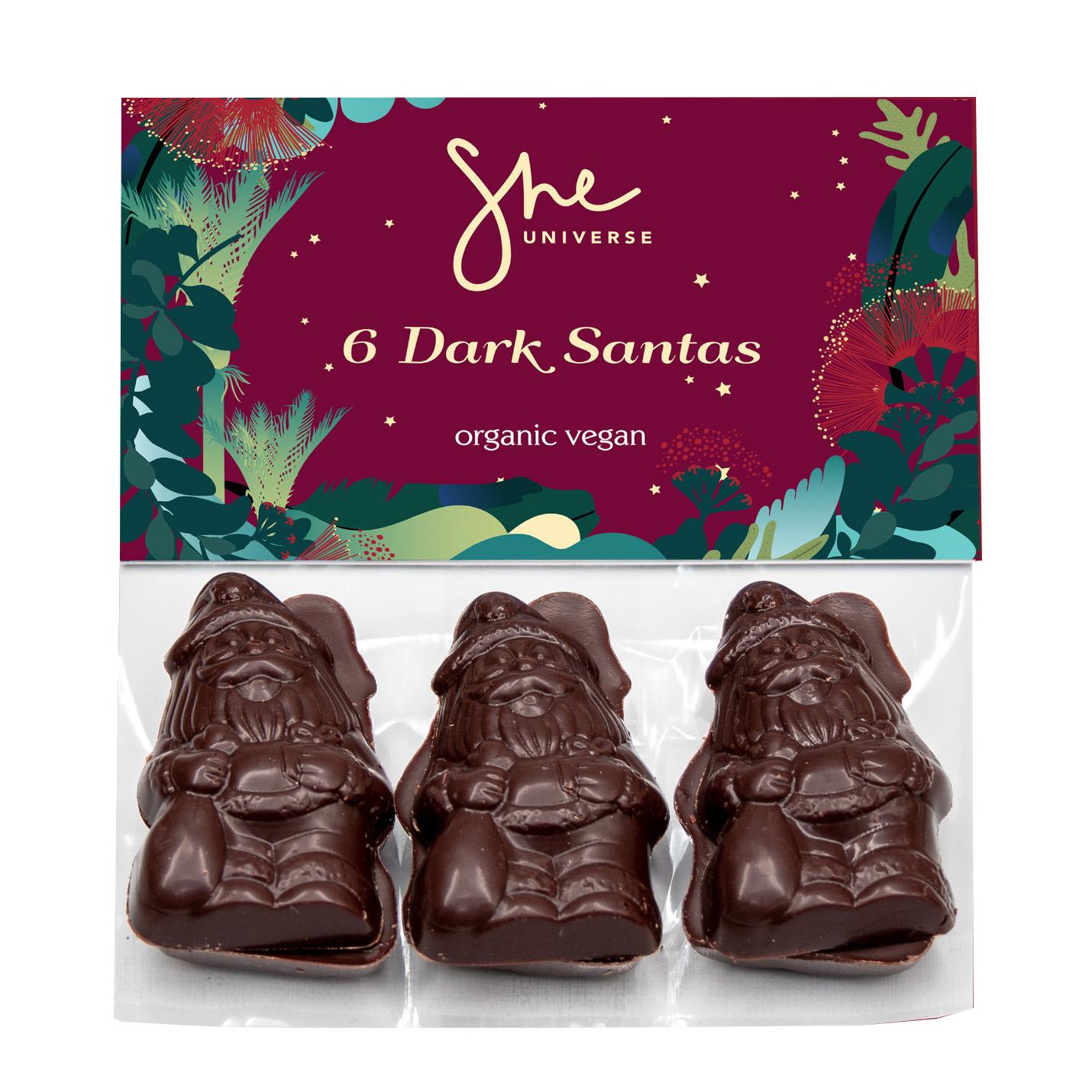 She Universe 6 Dark Chocolate Santas 60g