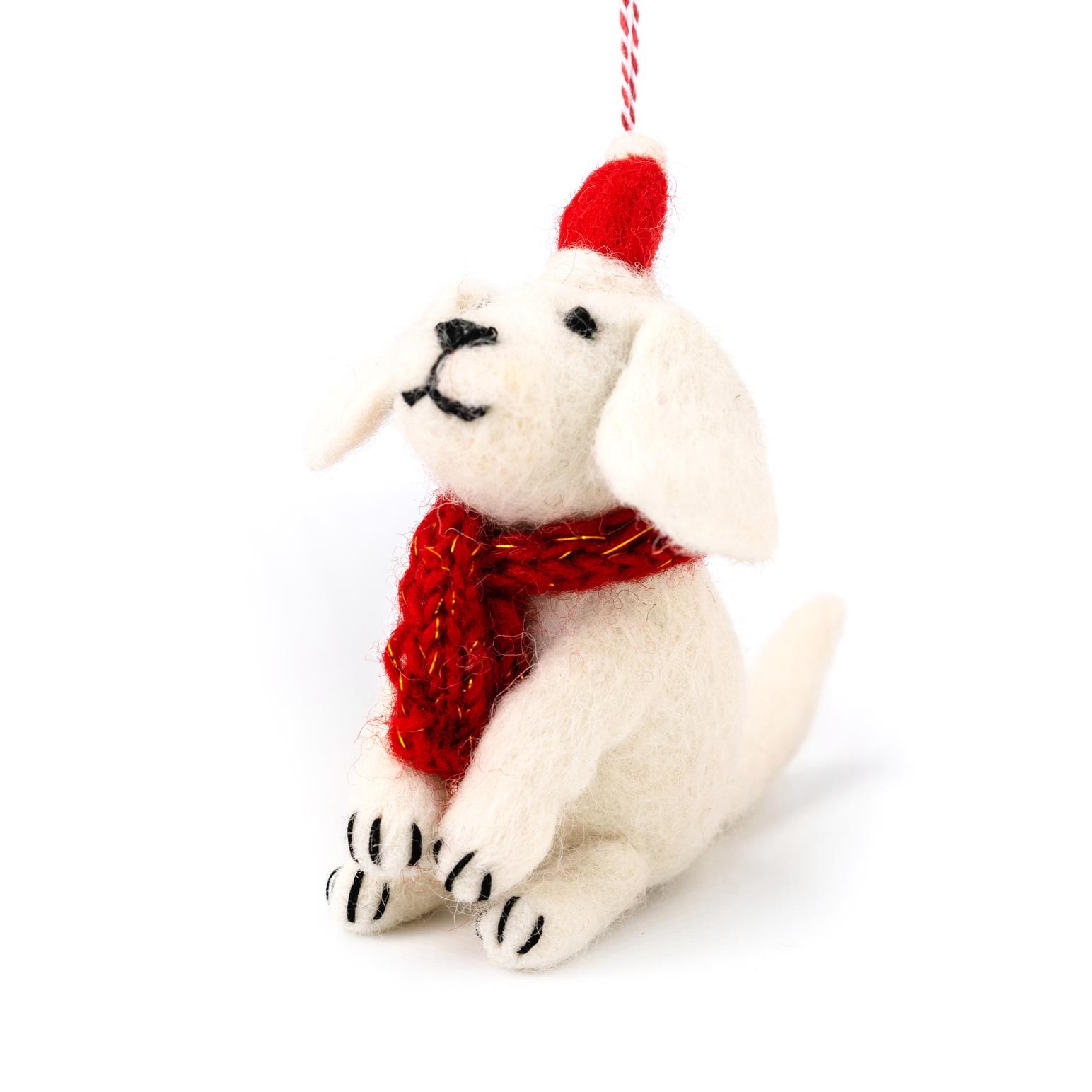 Gifted Hands Dog Snowy Decoration