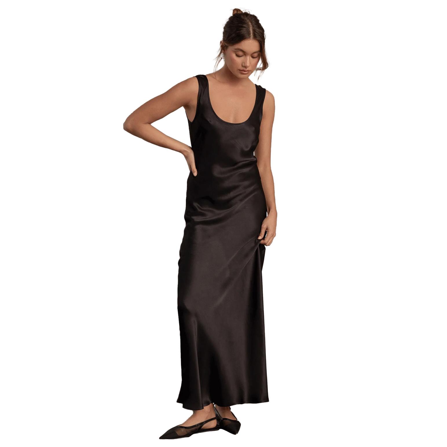 RAEF Jones Satin Maxi Dress