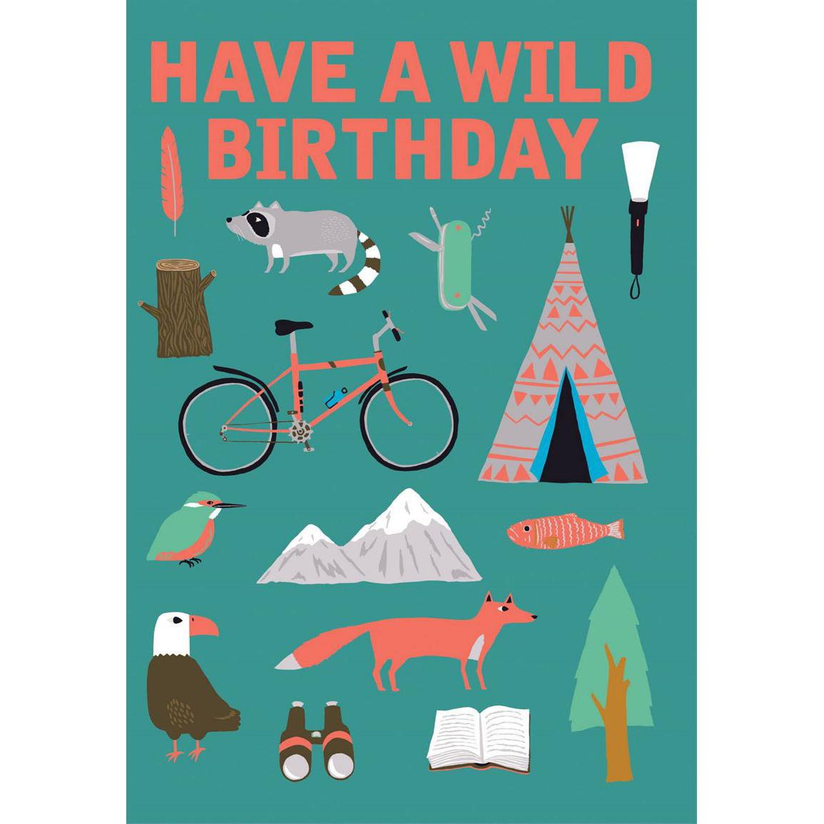 Roger La Borde Wild Camping Birthday Card