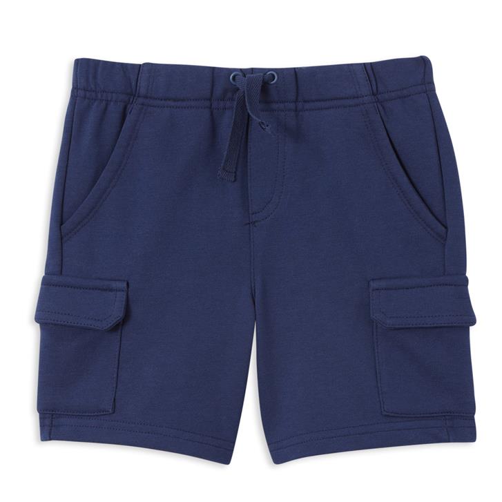 Milky Navy Fleece Cargo Short