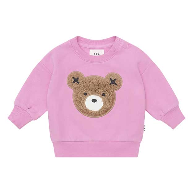 Huxbaby Fuschia Furry Huxbear Sweatshirt 3M-2Y