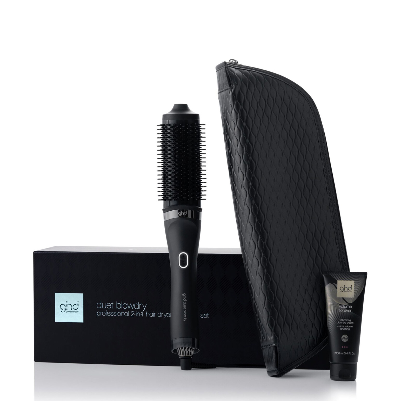 ghd Duet Blowdry Hair Dryer Brush Festive Gift Set in Black