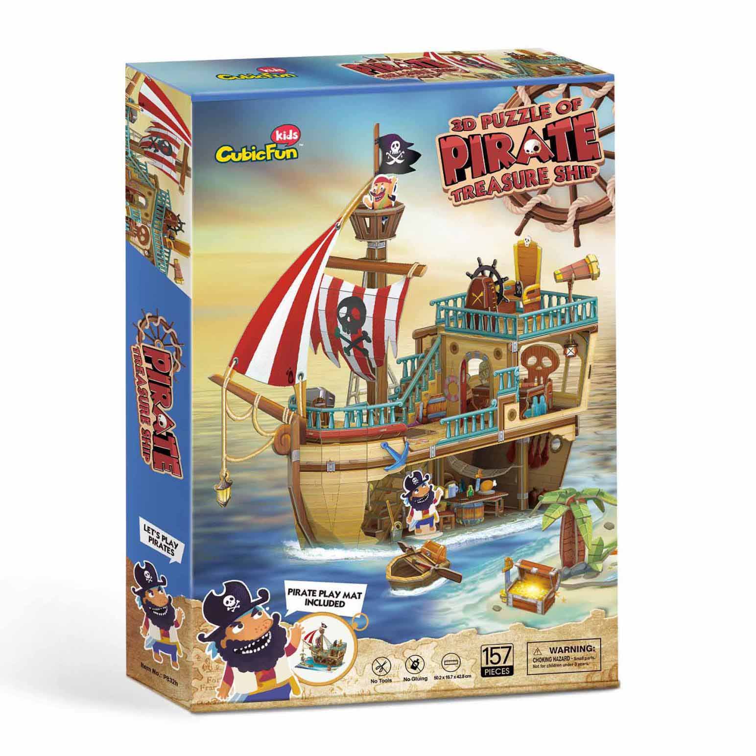 Cubic Fun Pirate Treasure Ship