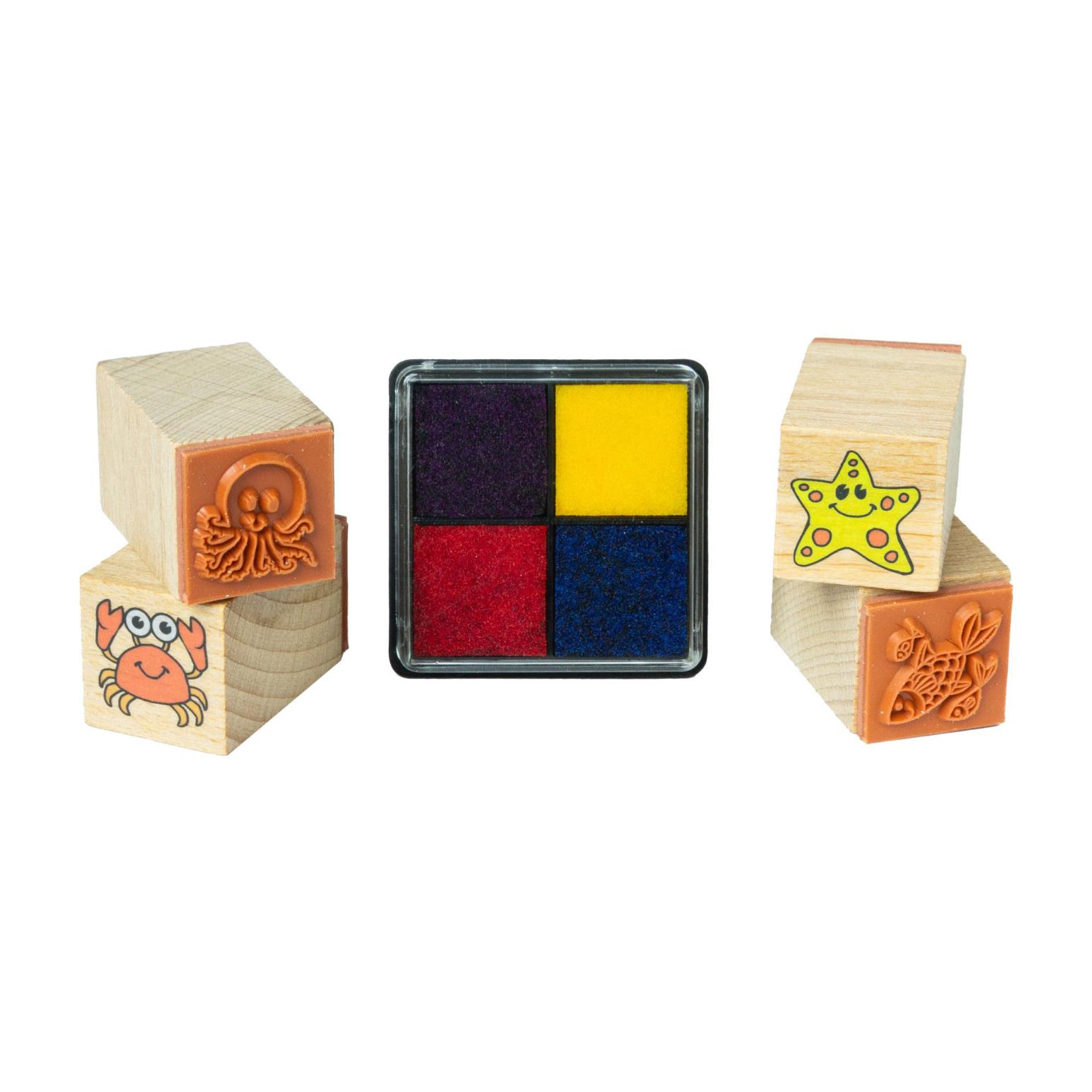 House Of Marbles Wooden Stamp Set-Ocean