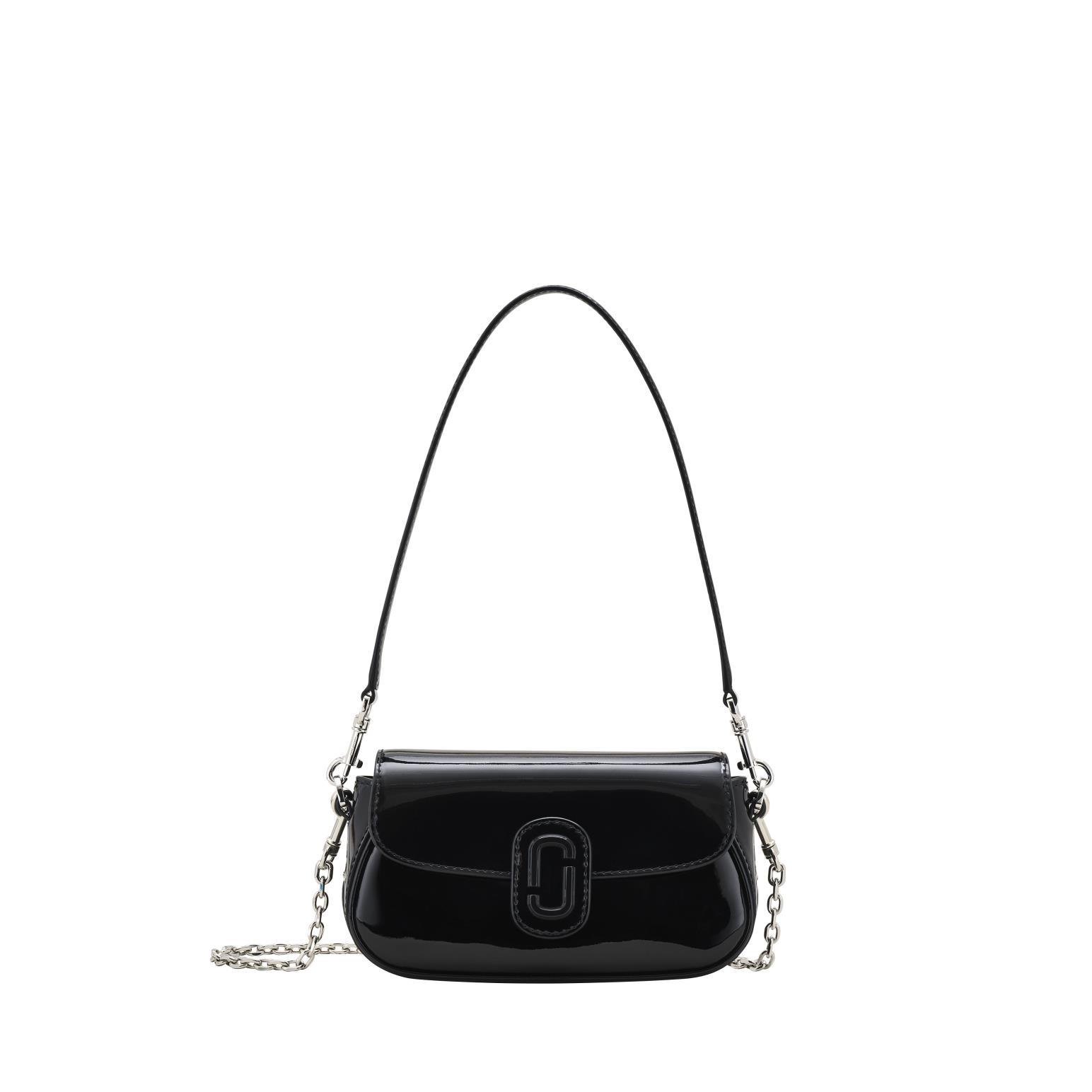 MARC JACOBS The Patent Leather Covered J Marc Small Shoulder Bag