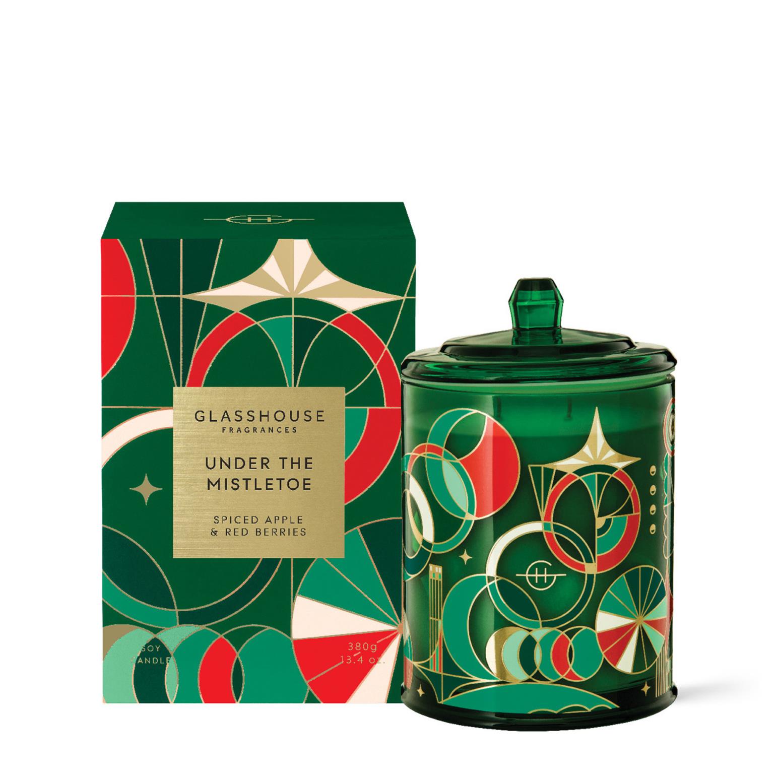 Glasshouse Fragrances Under the Mistletoe Soy Candle 380g