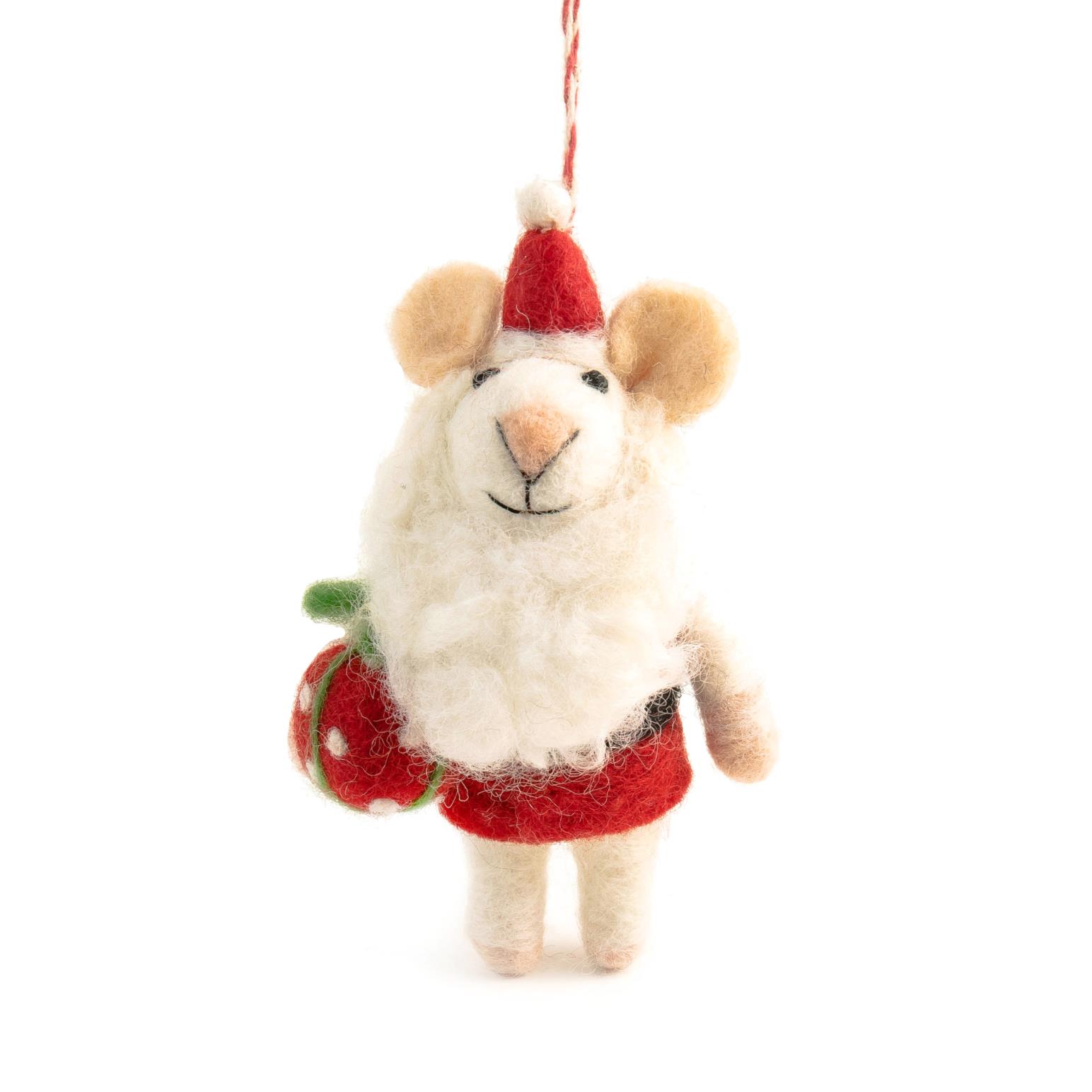 Gifted Hands Mouse Santa Decoration