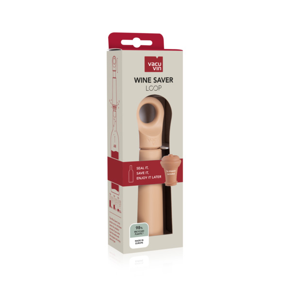 VacuVin Loop Wine Saver Pump & Stopper - Terracotta