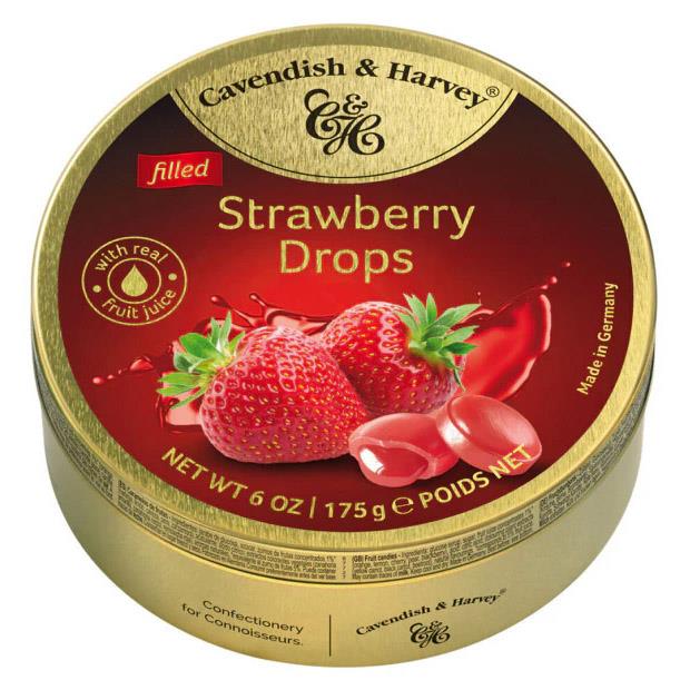 Cavendish & Harvey Strawberry Filled Drops 175g