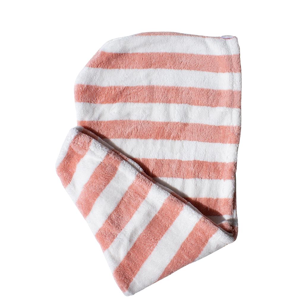 Simply Essential Quick Dry Hair Turban Candy Stripe