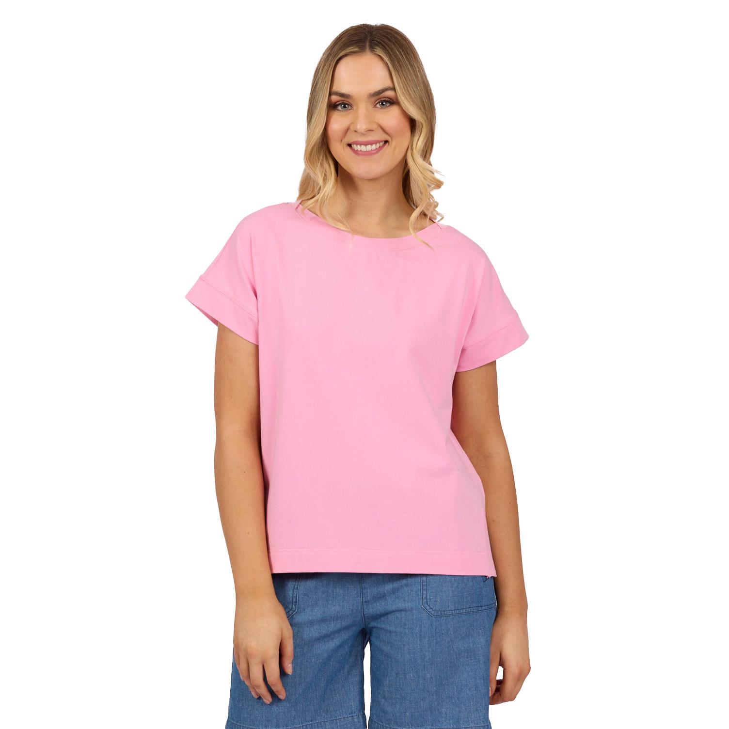 Vassalli Drop Sleeve Top With Stepped Hem