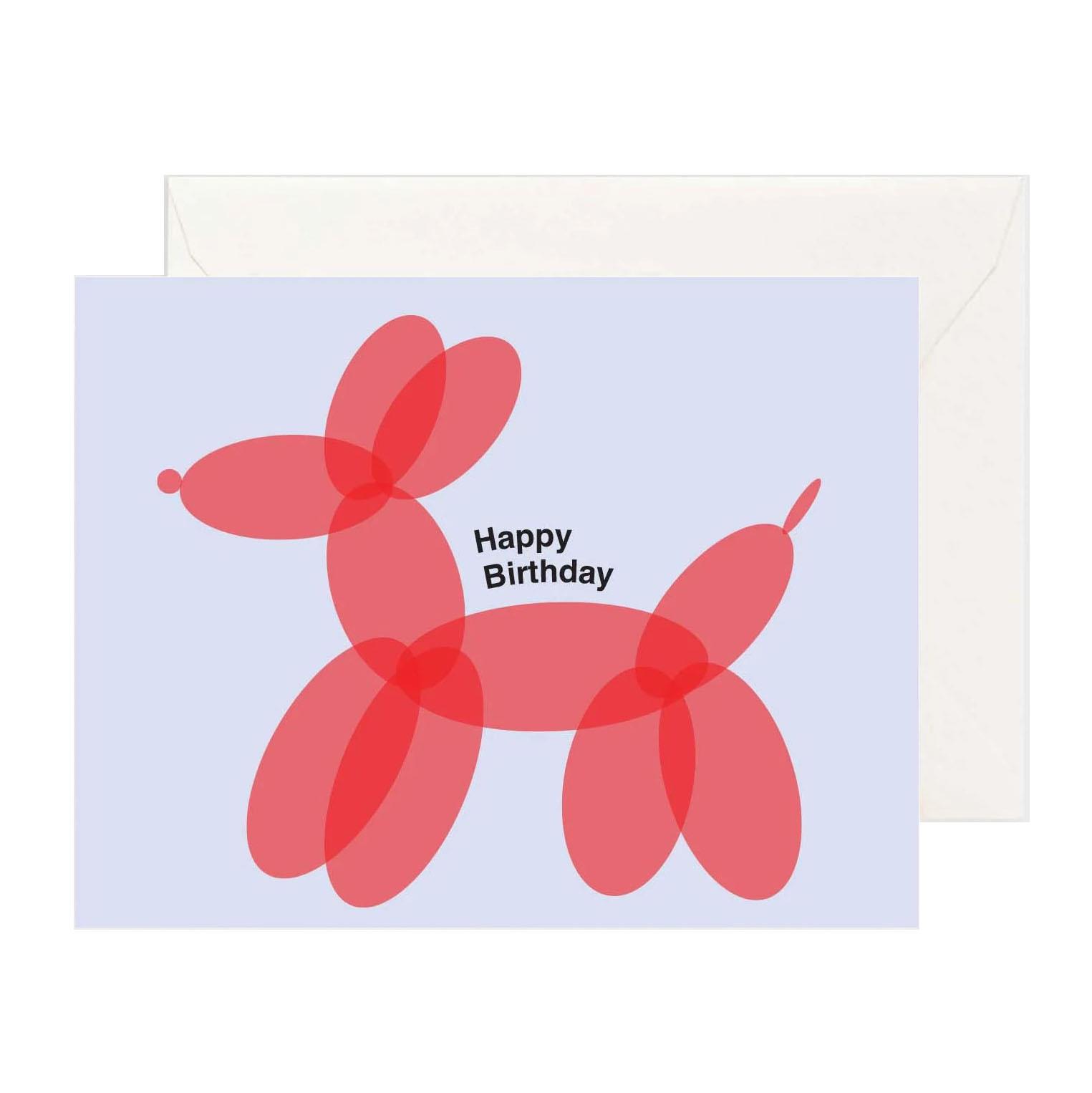 Lettuce Balloon Animal Birthday Card