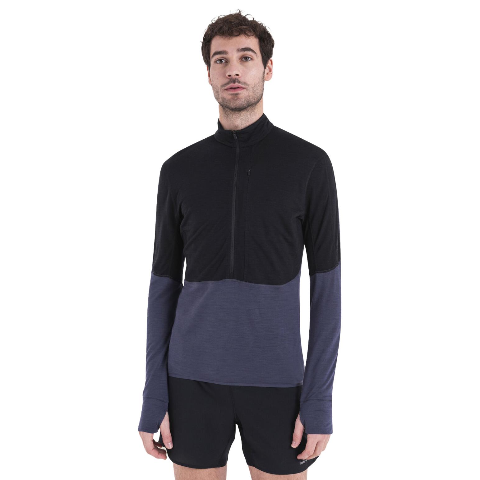 Icebreaker M Merino Blend 200 RealFleece Descender LS Half Zip