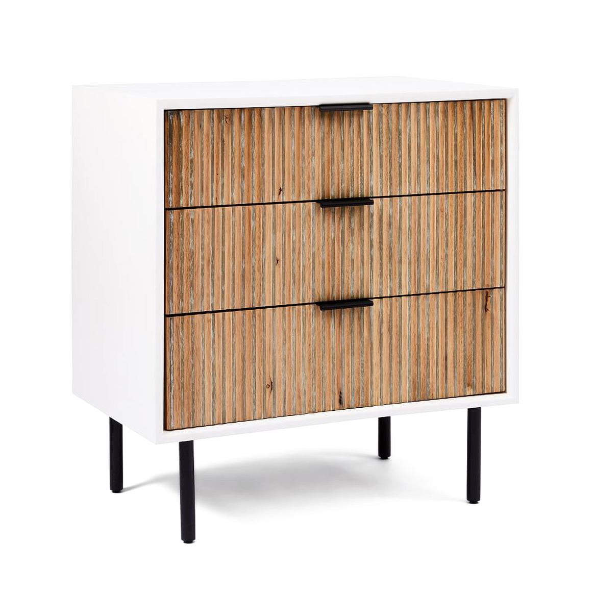 West Elm Quinn Closed 3-Drawer Bedside Table