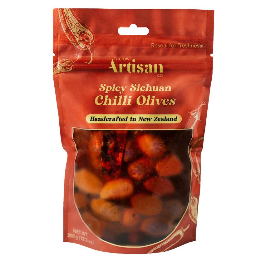 Kiwi Artisan Spicy Sichuan Chilli Olives 350g