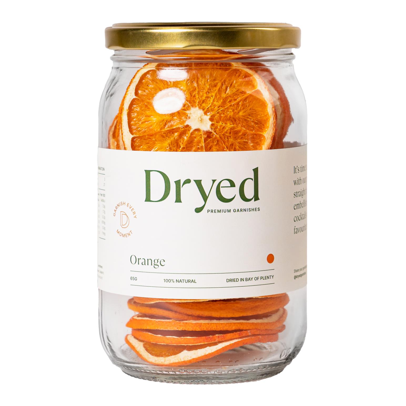 Dryed Premium Garnishes 65g Jar Orange