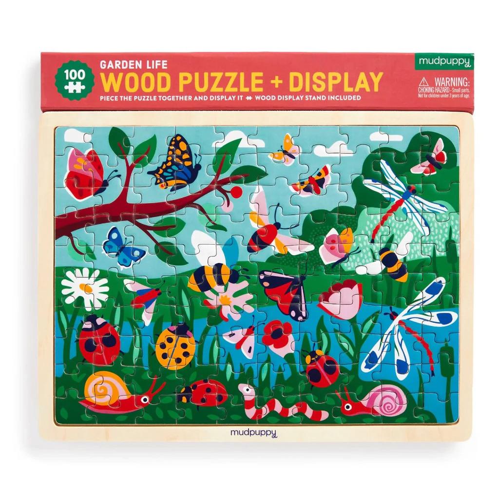 Mudpuppy Garden Life 100 Piece Wood Puzzle