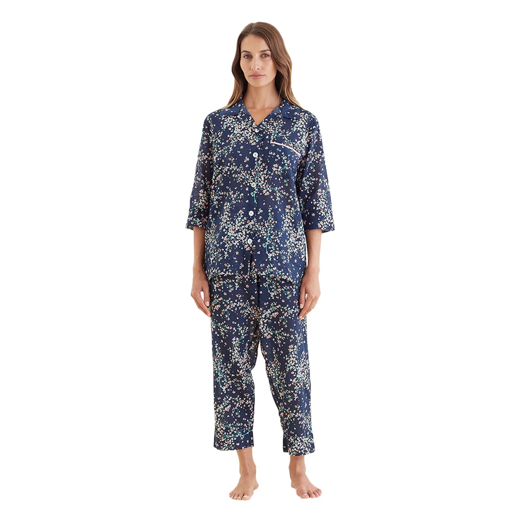 Papinelle Cheri Blossom Crop Pj Set With Eye Mask