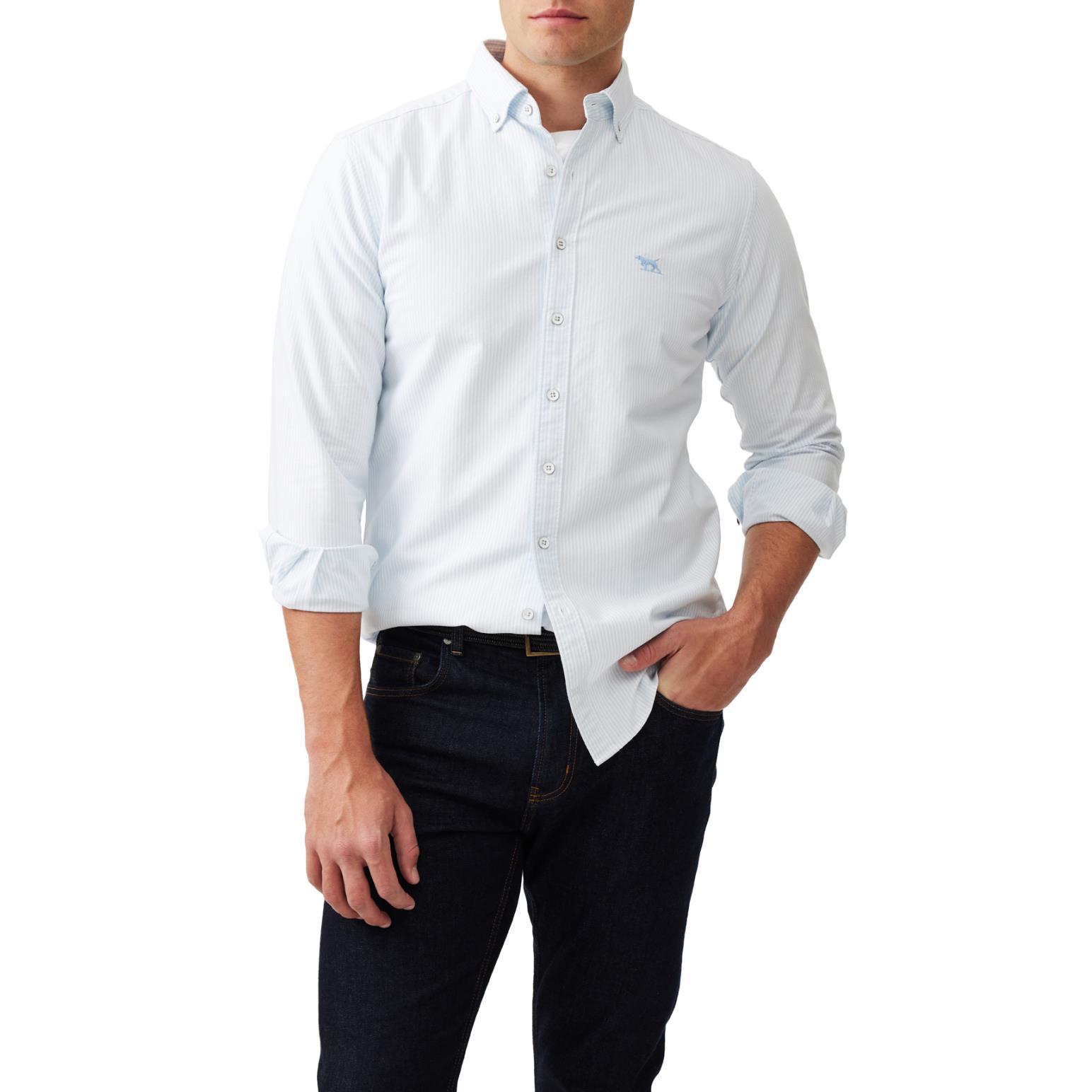 Rodd & Gunn Gunn Oxford Stripe Ls Sports Fit Shirt