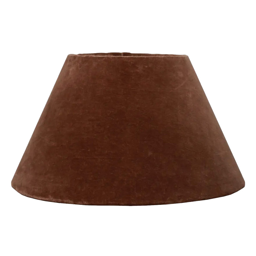 French Country Tapered Shade Velvet Cinnamon 40cm