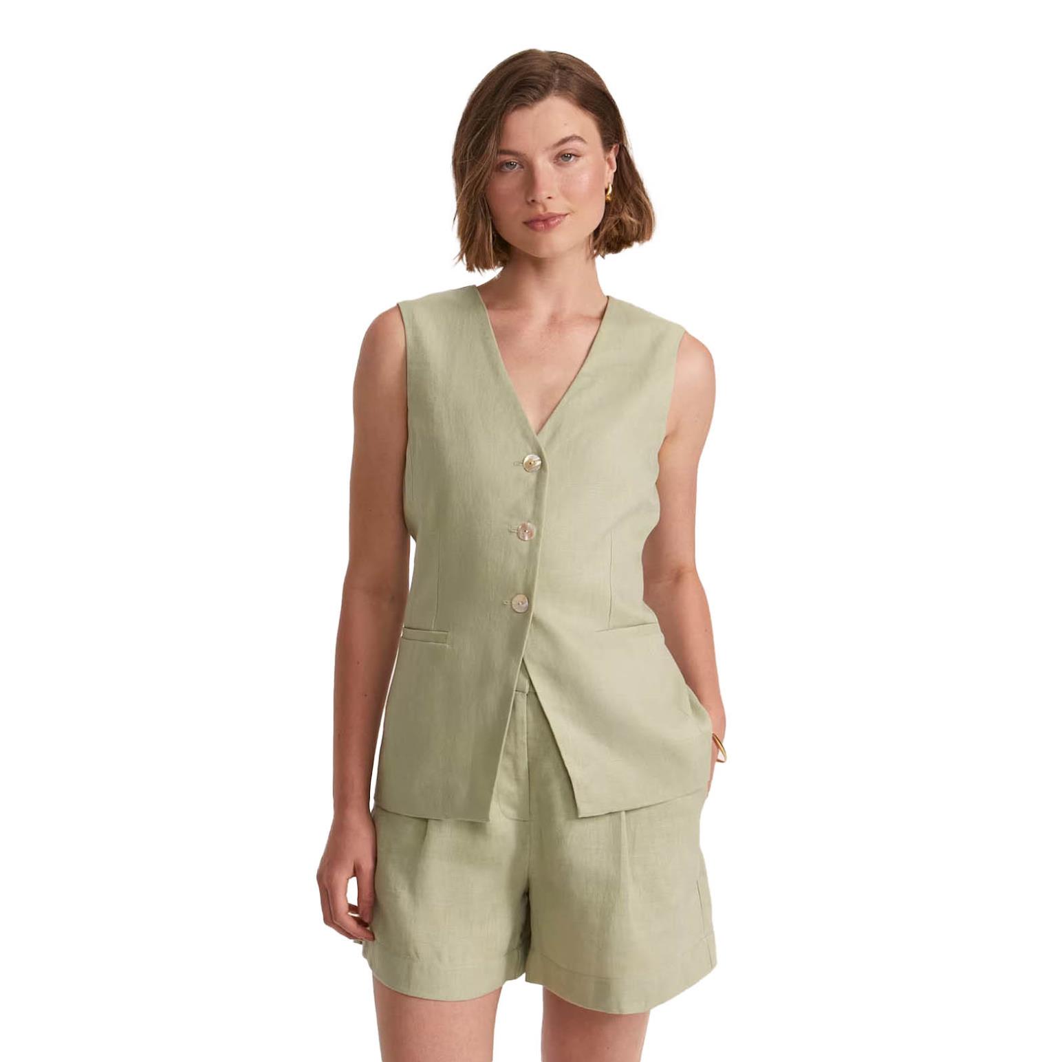 SABA Lila Linen Vest