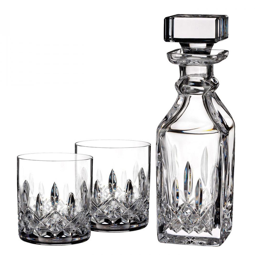 Waterford Lismore Connoisseur Square Decanter and Tumbler Set of 2