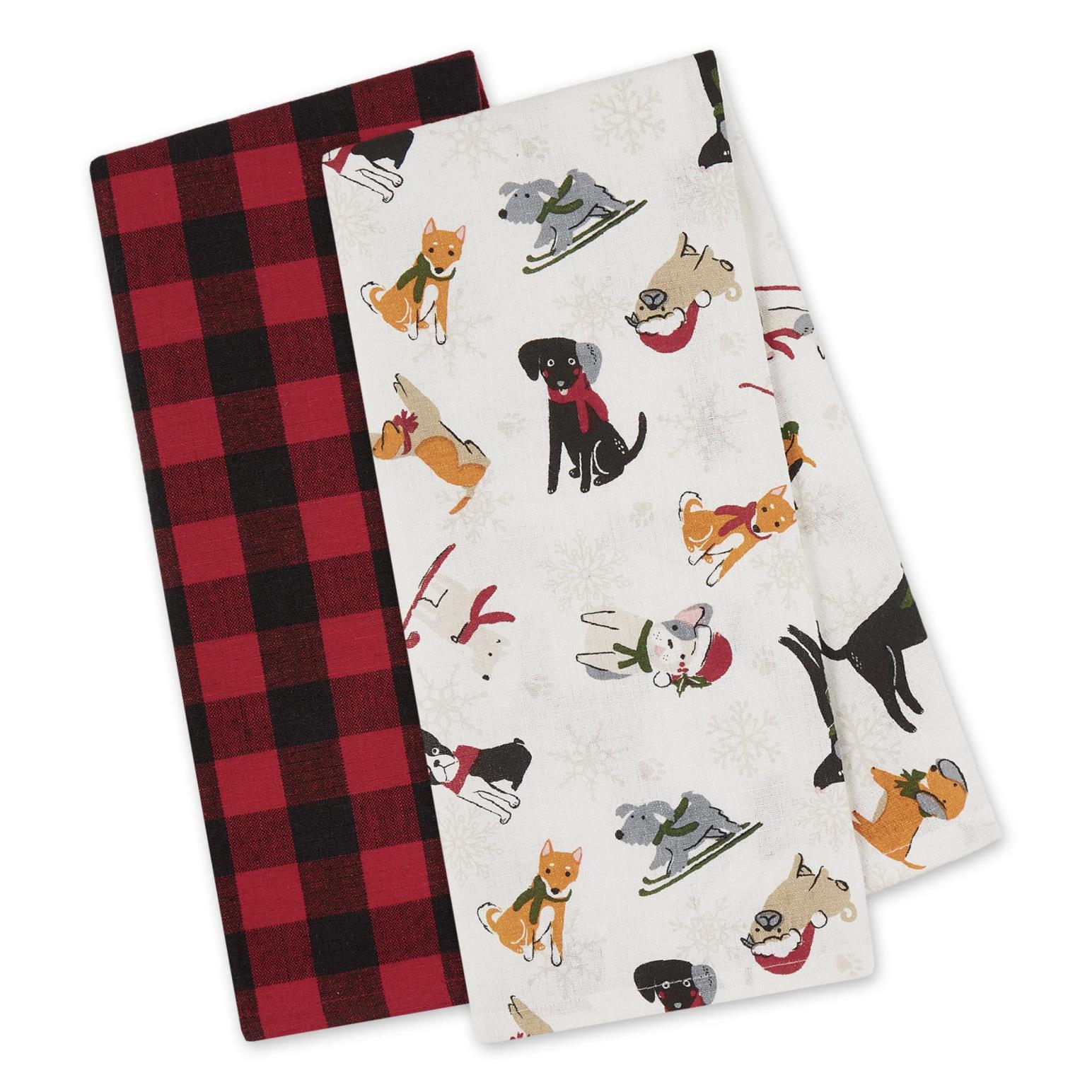 DII Happy Howlidays Dish Towel Set Of 2