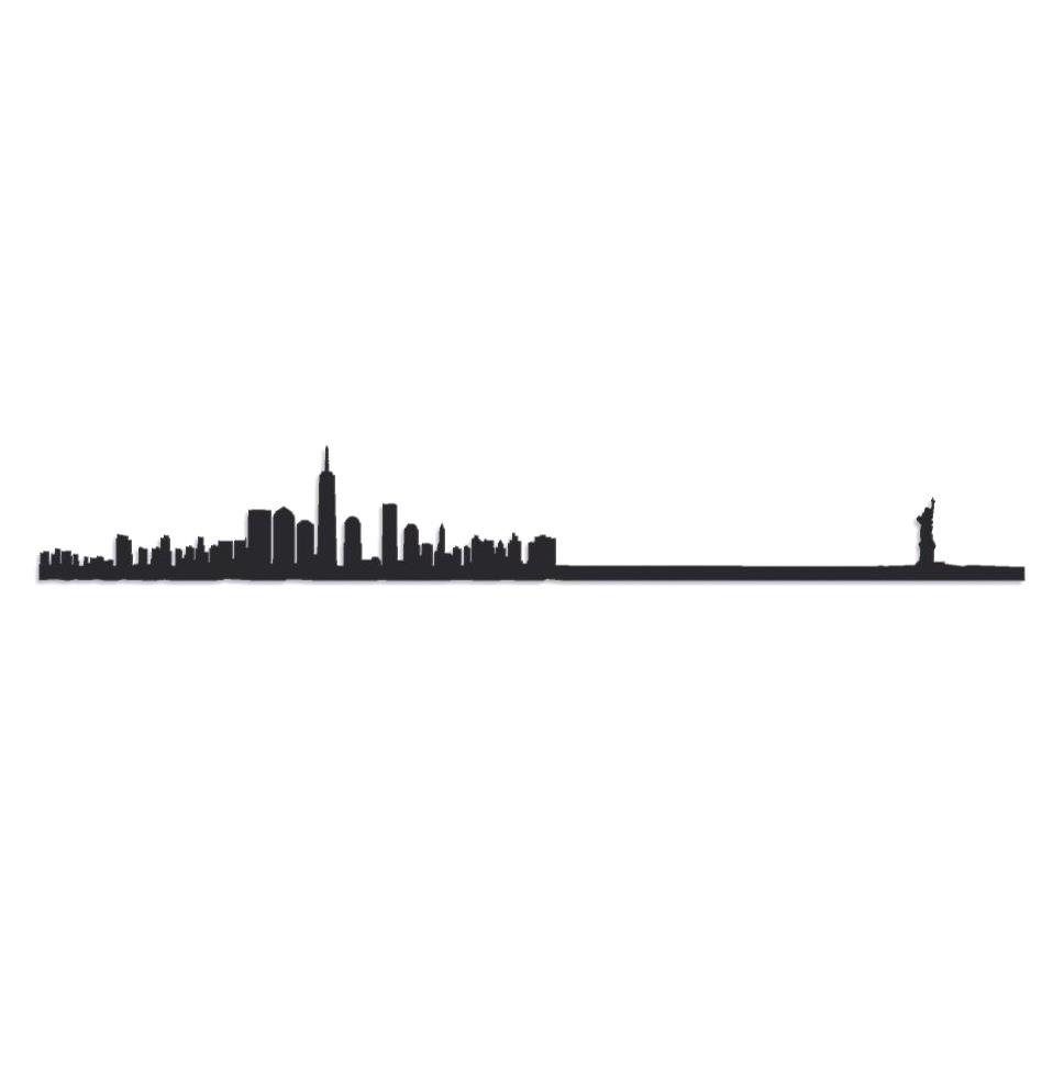 The Line Mini Skyline of New York Black Steel Silhouette 19cm