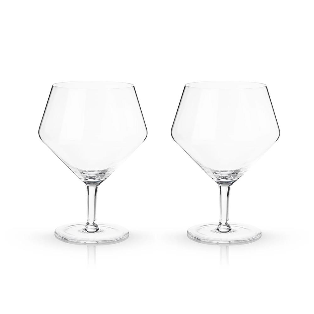 Angled Crystal Gin & Tonic Glasses By Viski®